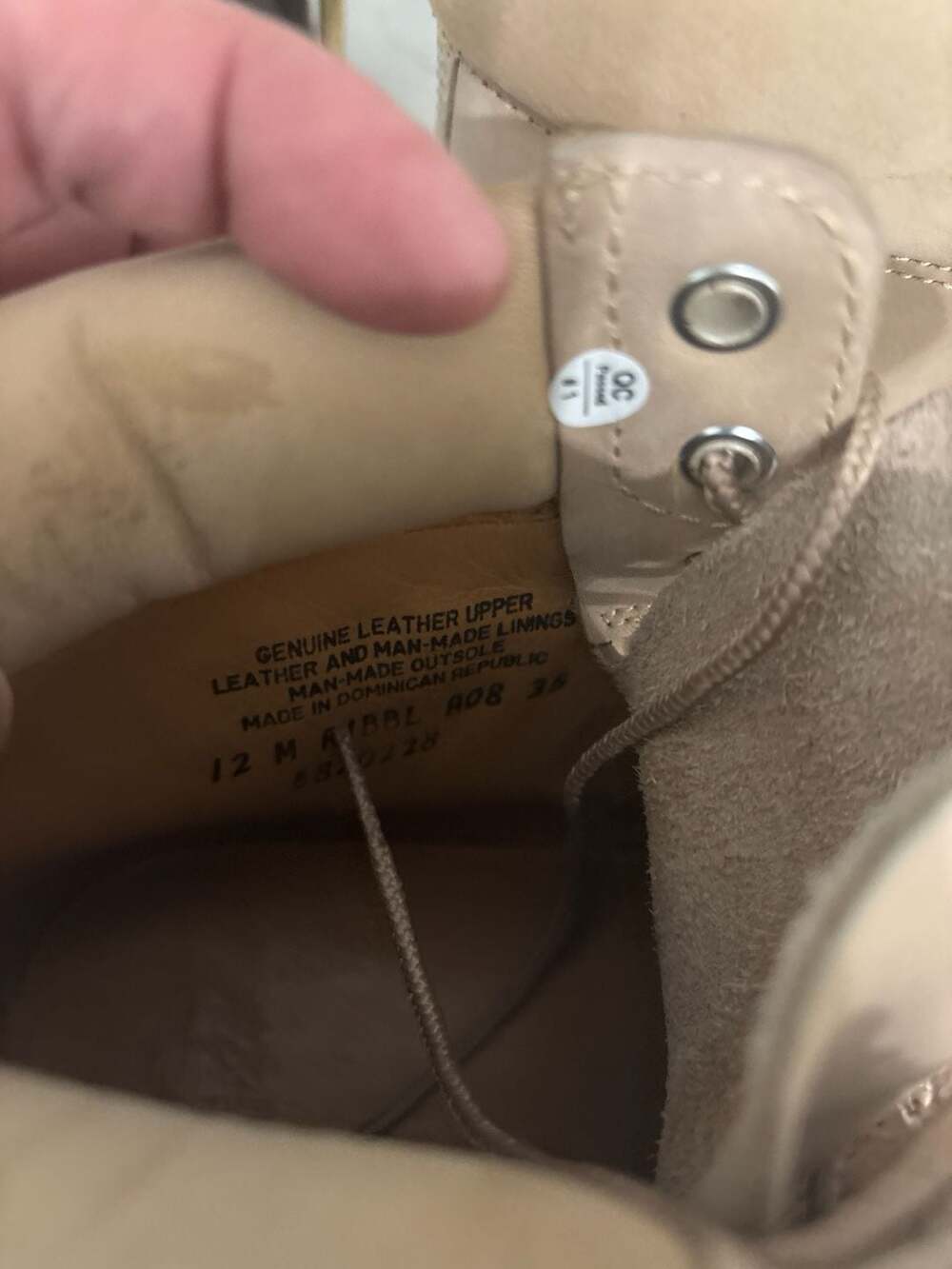 Timberland 6-Inch Premium Waterproof Boots Light Beige Size 12 M - Picture 3 of 6